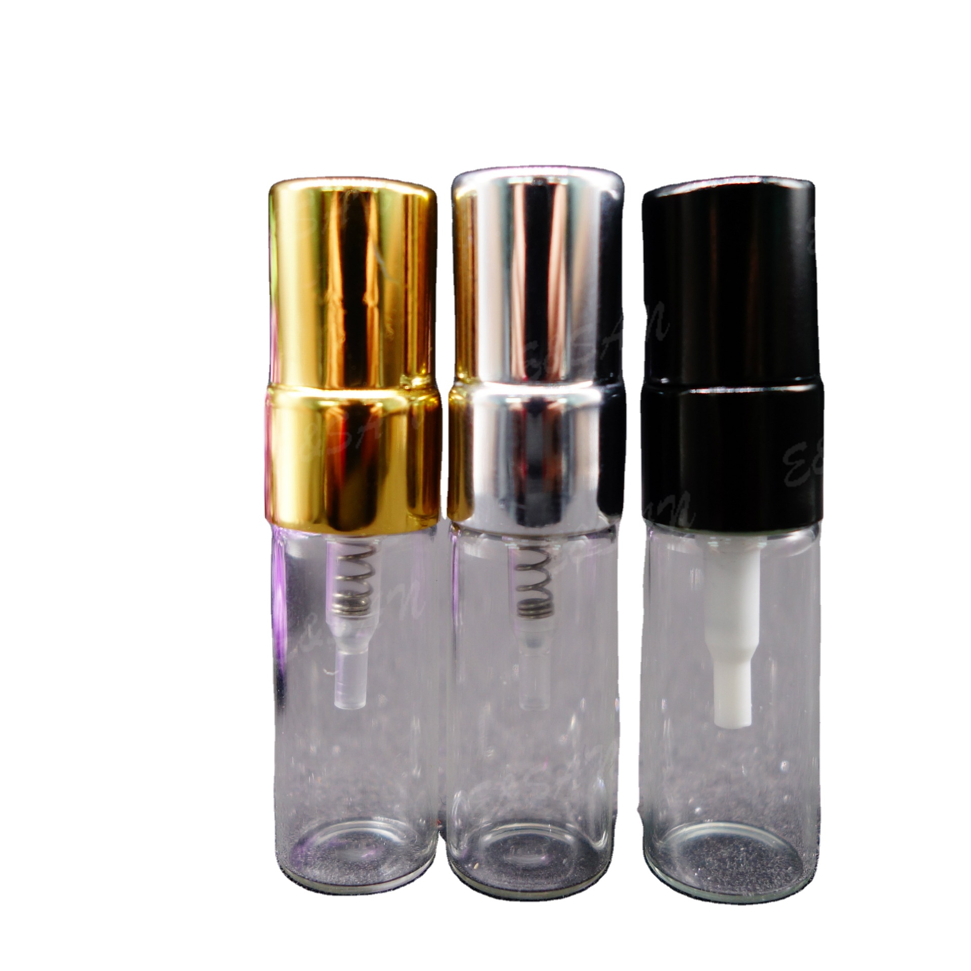 LG06AA-3ML Wholesale Fancy clear tube Bottle With aluminum cap Glass Refill Empty Perfume Atomizer Spray hot stock