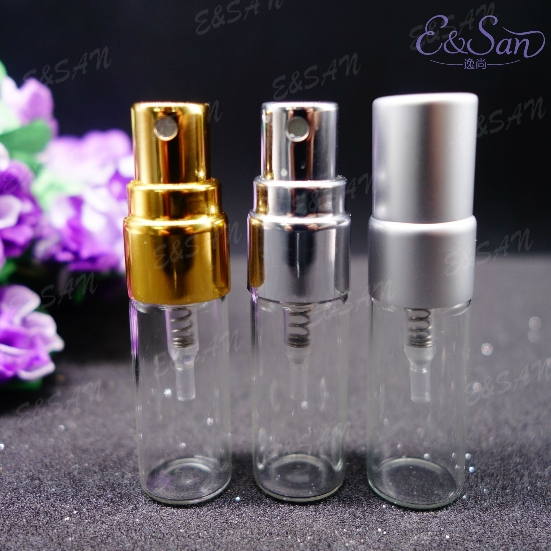 LG06AA-3ML Wholesale Fancy clear tube Bottle With aluminum cap Glass Refill Empty Perfume Atomizer Spray hot stock