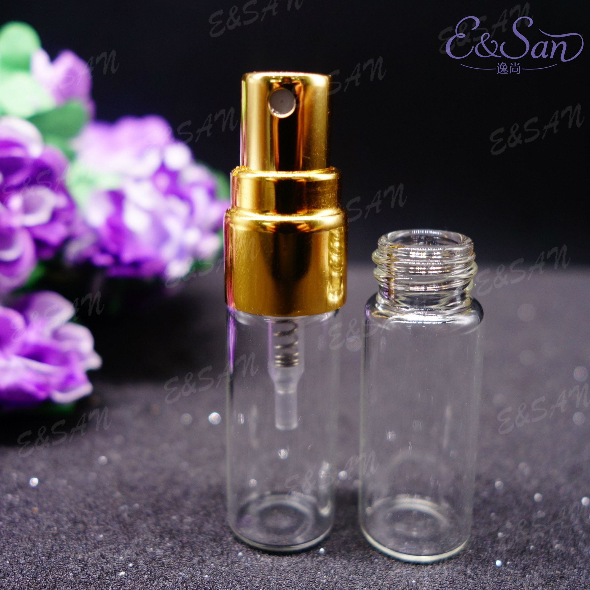 LG06AA-3ML Wholesale Fancy clear tube Bottle With aluminum cap Glass Refill Empty Perfume Atomizer Spray hot stock