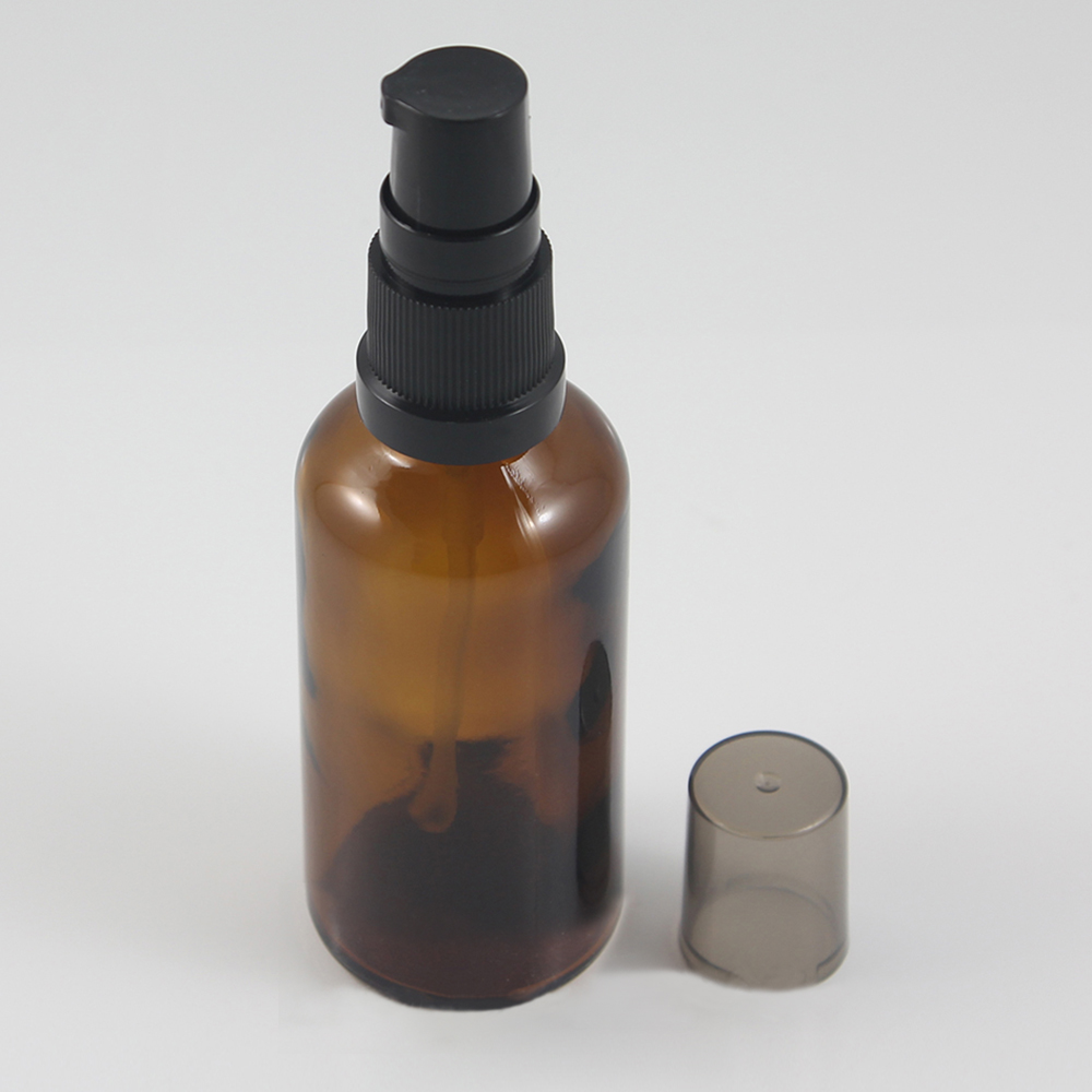 LG20 Amber 5ml 10ml 15ml 20ml 30ml 50ml 100ml Body Lotion Pump Bottle, foam pump brush bottle