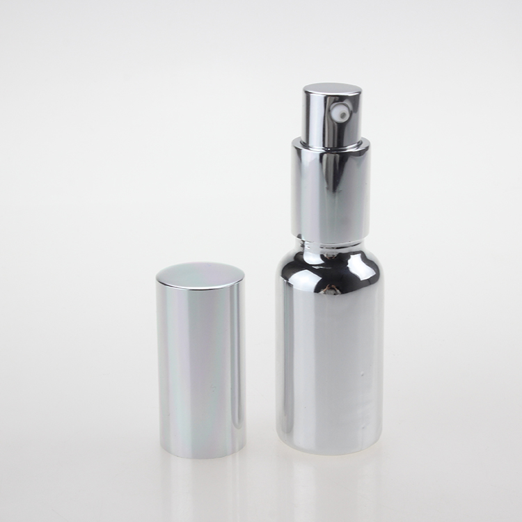 LGH21 Silver Lotion Pump Bottle 10ml 15ml 20ml 30ml 50ml 100ml
