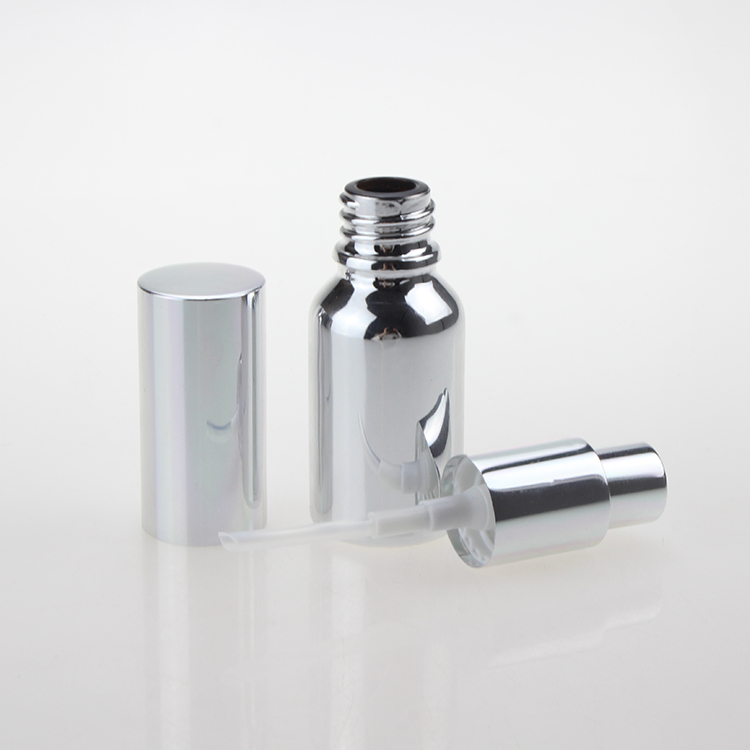 LGH21 Silver Lotion Pump Bottle 10ml 15ml 20ml 30ml 50ml 100ml