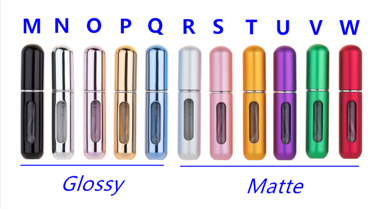 LINYO Portable 5ml Small Mini Travel Aluminium Refillable Perfume Atomizer Spray Bottle With Color Packing Box