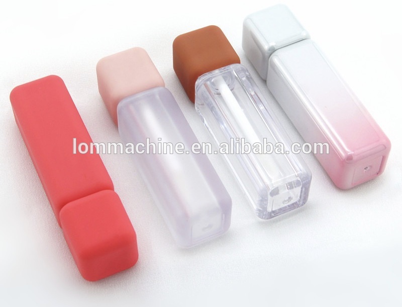 LOM-A02 New type rubber paint lipsticks tube packaging four colors square matter for DIY logo