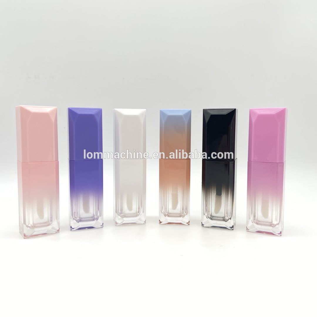 LOM-A03 Cute pink plastic lip gloss packaging cosmetic liquid lipstick container lip gloss bottle