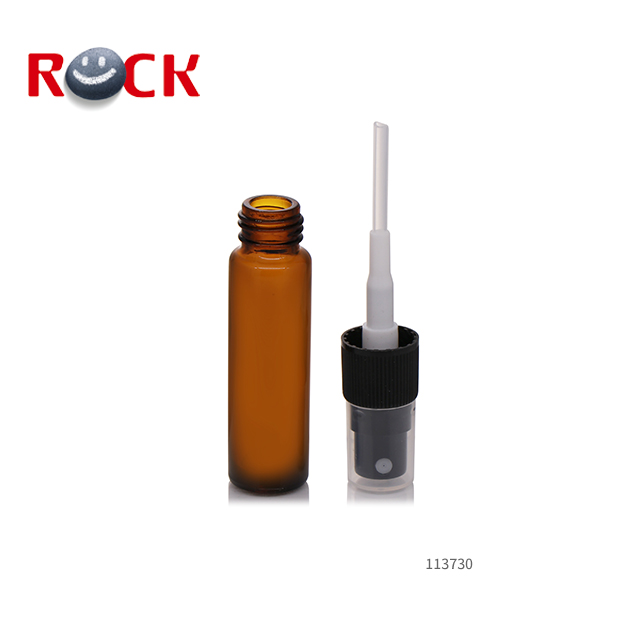 LOW MOQ Thick glass amber black spray bottle 10ml with mist pump sprayer