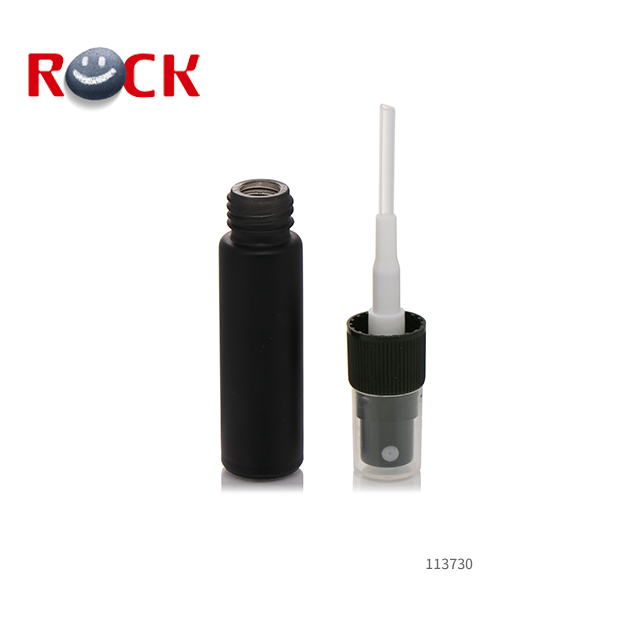 LOW MOQ Thick glass amber black spray bottle 10ml with mist pump sprayer