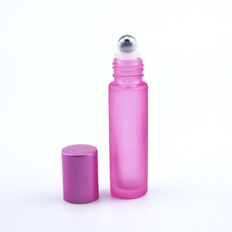 LOW MOQ Transparent Amber Essential Oil Perfume Glass Roll on Bottle customized Roller Bottle