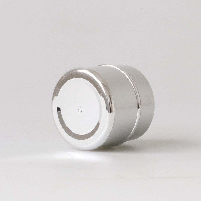 LOW moq 30g luxury silver face cream plastic packaging jar