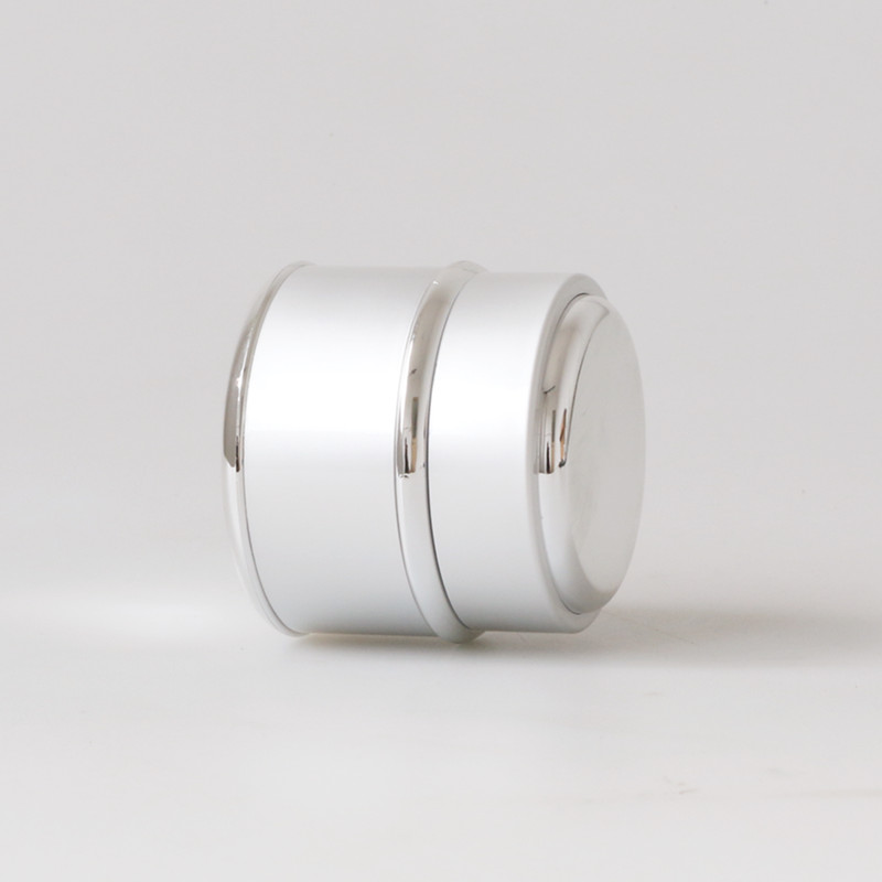 LOW moq 30g luxury silver face cream plastic packaging jar