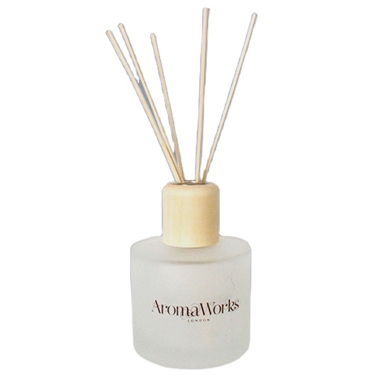 LX custom logo printed round 100ml 200ml frosted wholesale glass reed diffuser bottles