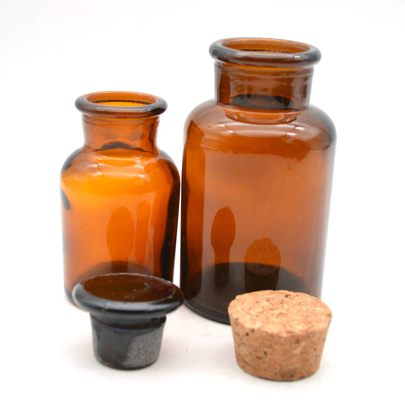 Lab Chemical Wide Mouth Amber Glass Reagent Bottle 60ml 125ml