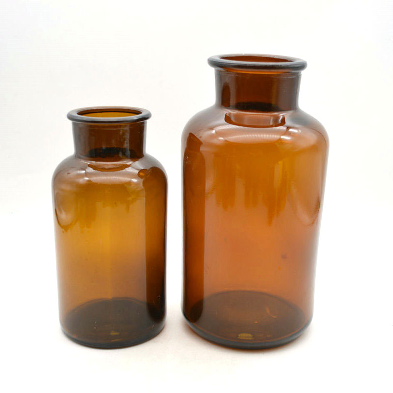Lab Glassware Amber Glass Reagent bottle with wide mouth Factory directly sale