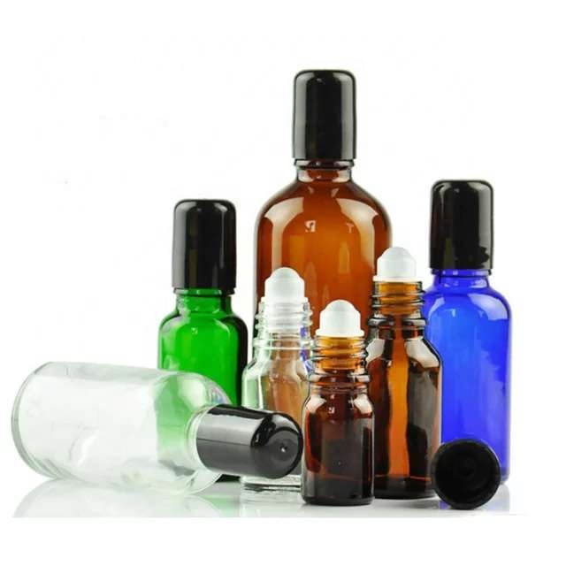 Label Custom Clear Round Glass Hair Oil Essential Oil Dropper Bottle Serum Bottle 5ml 10ml 30ml 50ml 100ml