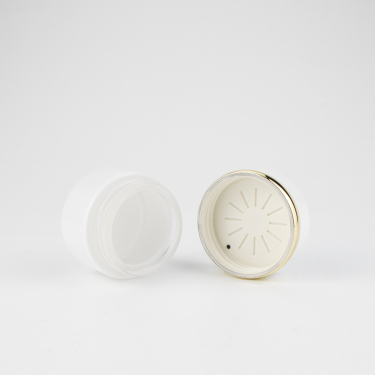 Label printing 20g 30g 50g white frosted luxurious face lotion glass cosmetic containers cream jars with white plastic cap