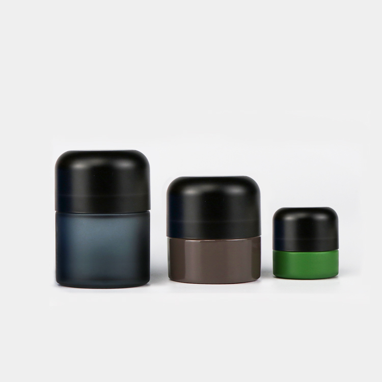 Label printing 50ml 70ml 110ml 150ml 220ml hemp container frosted child proof resistant flower glass jars with CRC cap