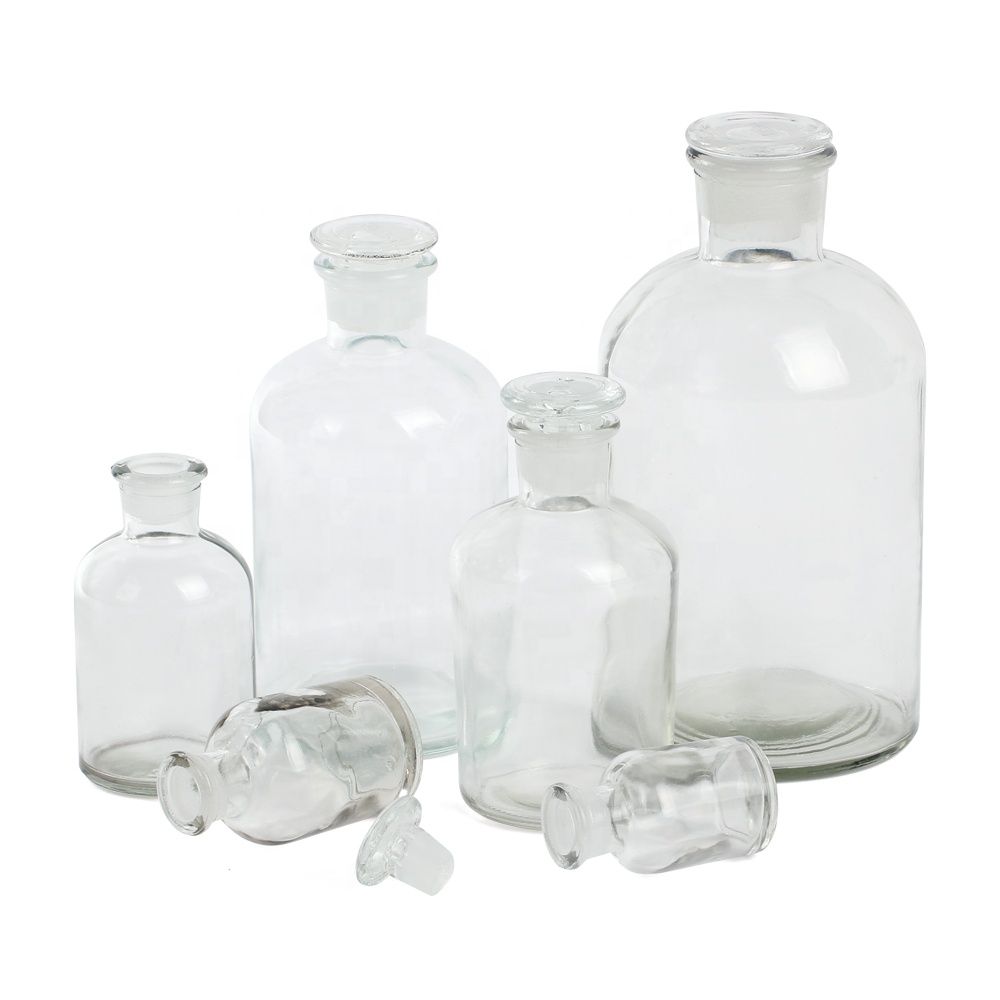 Laboratory 1000ml reagent glass apothecary bottle with narrow mouth