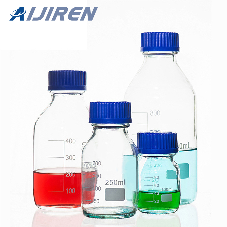 Laboratory Round bottom GL45 Blue Screw Cap Glass Media Storage Reagent Bottle in wholesale price