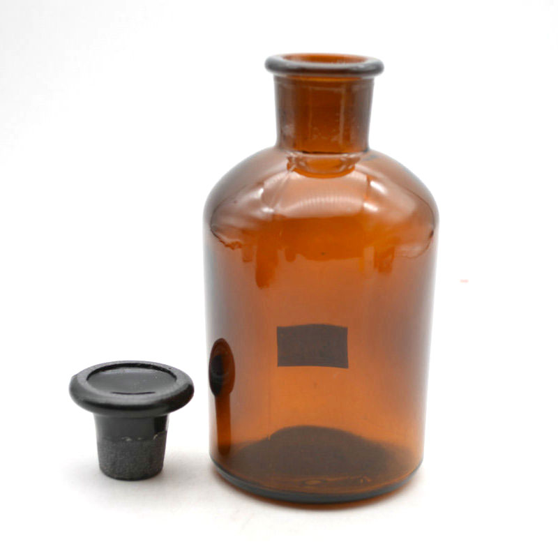 Laboratory narrow mouth 250ml Amber glass Reagent Bottle Media Storage bottle for sale