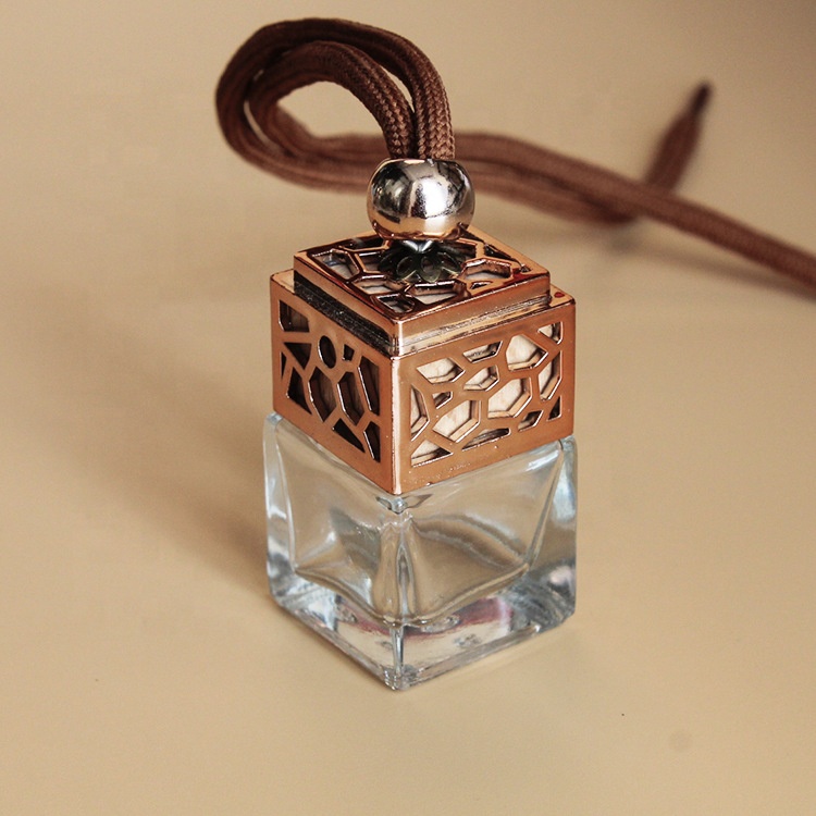 LanJing 5ml 6ml 10ml empty wooden cap car hanging essential oil perfume diffuser bottle for car