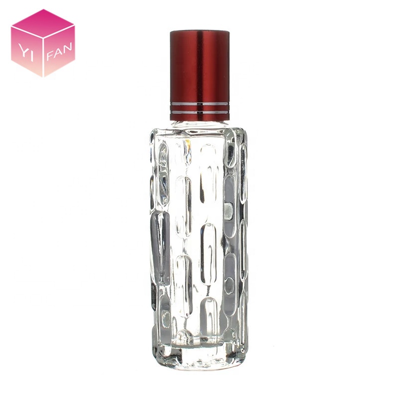 Lanjing 10ML Glass Tube Empty Perfume Glass Bottle With Gold Aluminum Pump Spray Cover