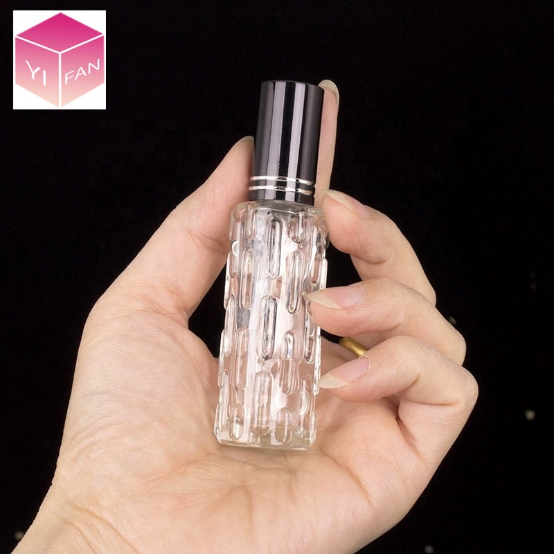 Lanjing 10ML Glass Tube Empty Perfume Glass Bottle With Gold Aluminum Pump Spray Cover