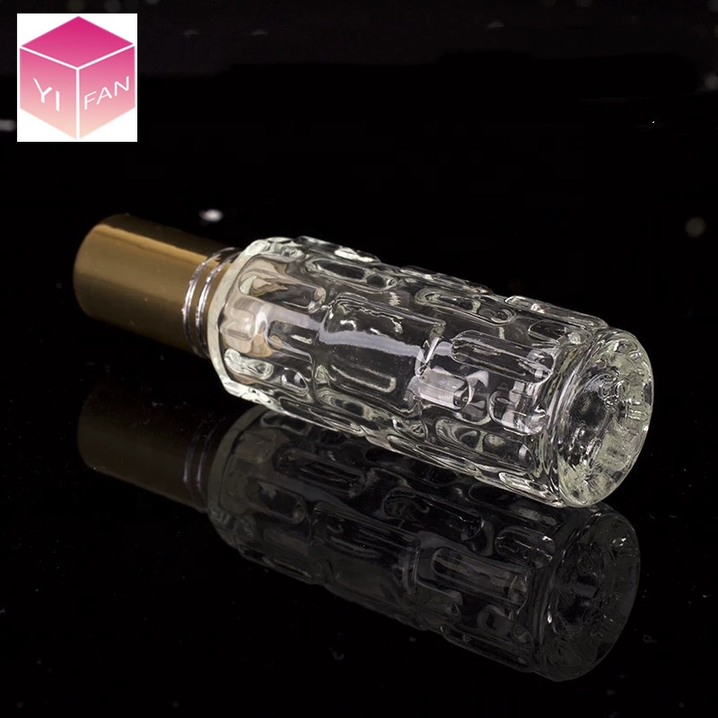 Lanjing 10ML Glass Tube Empty Perfume Glass Bottle With Gold Aluminum Pump Spray Cover