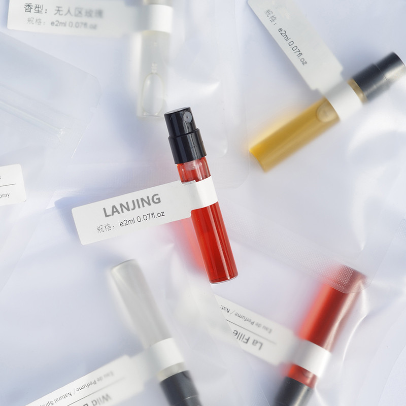 Lanjing Wholesales Disposable 1.5ml 2ml 3ml Clear Glass Vial Perfume Testing Bottle Crimp Neck