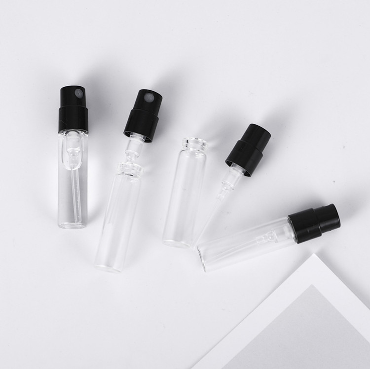 Lanjing Wholesales Disposable 1.5ml 2ml 3ml Clear Glass Vial Perfume Testing Bottle Crimp Neck