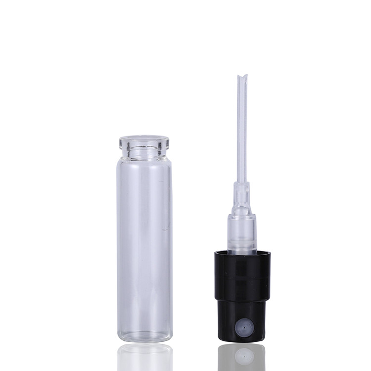 Lanjing Wholesales Disposable 1.5ml 2ml 3ml Clear Glass Vial Perfume Testing Bottle Crimp Neck