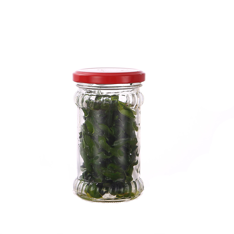 Laoganma transparent glass jam pickle bird's nest bottle empty wide mouth stonemason jar 100ml 200ml 280ml