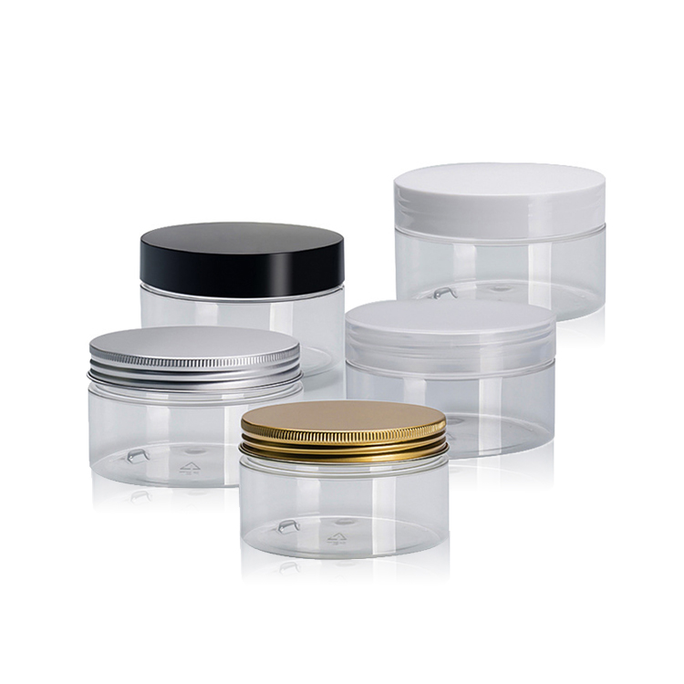 Large 100ml 120ml 250ml Clear Bath Salts body butter Plastic Cosmetic pet jar and packaging