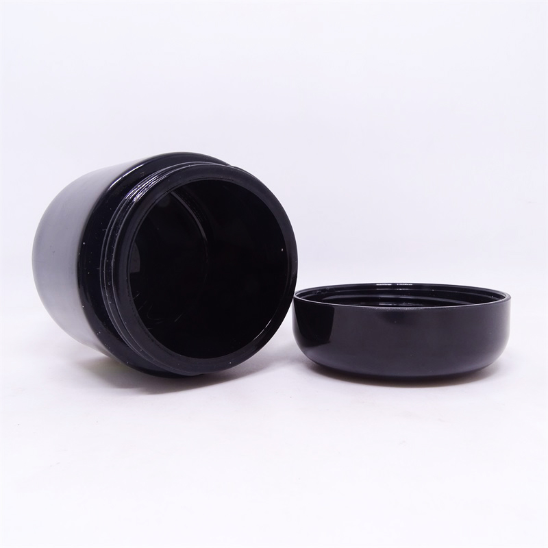 Large 250g UV Black Dark Ultraviolet Stash Jar Herb 250ml 500ml 1000ml UV Smell Proof Air Tight Ultraviolet Storage Glass Jar