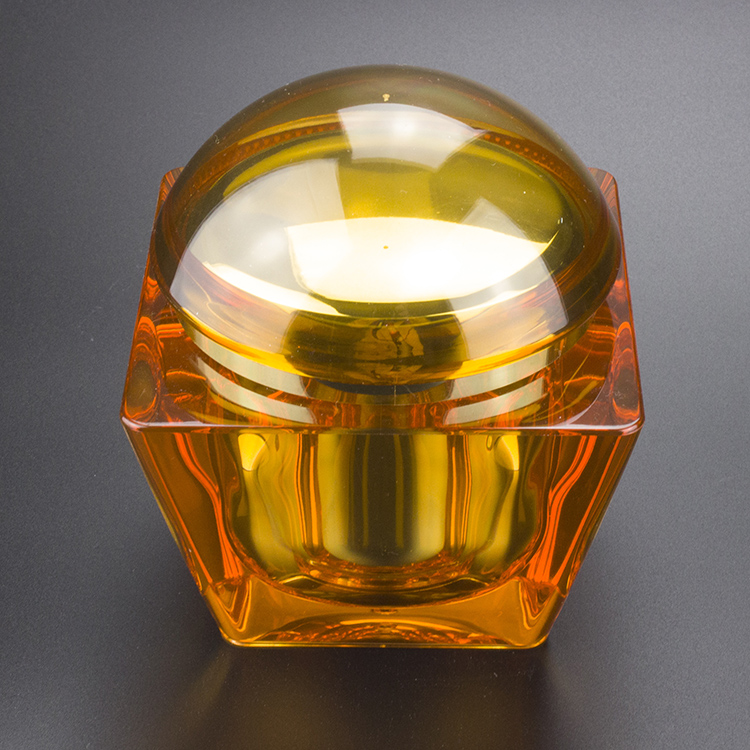 Large Capacity 200g 250g Orange Plastic Cream Acrylic JA57 Jar