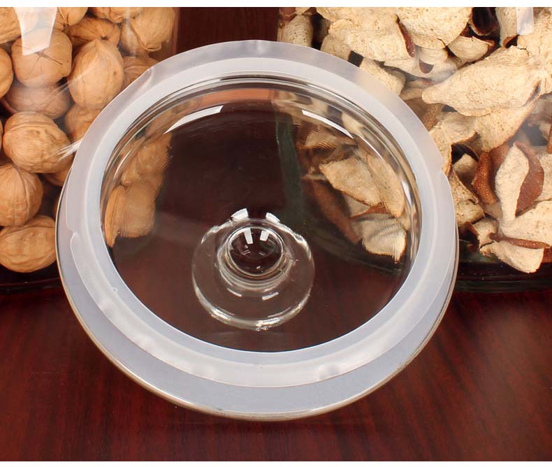 Large Capacity Clear Glass Storage Containers Glass Jars With Sealed Lids For Apothecary Dried Fruit Snacks Cereal Grains