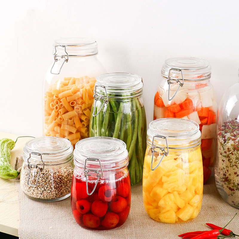 Large Capacity Kitchen Storage 1.5L Large capacity glass storage jar