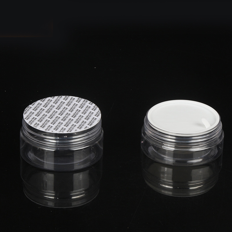 Large Empty 50g 100g 150g 200g 250g 500g food grade clear PET 8oz plastic jar with lid for Candy salad
