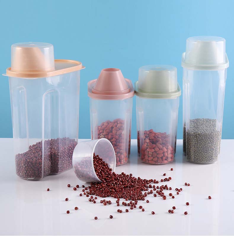Large Plastic Cereal Storage Containers For Kitchen Organization Food Storage Grains Dry Food Snacks Rice