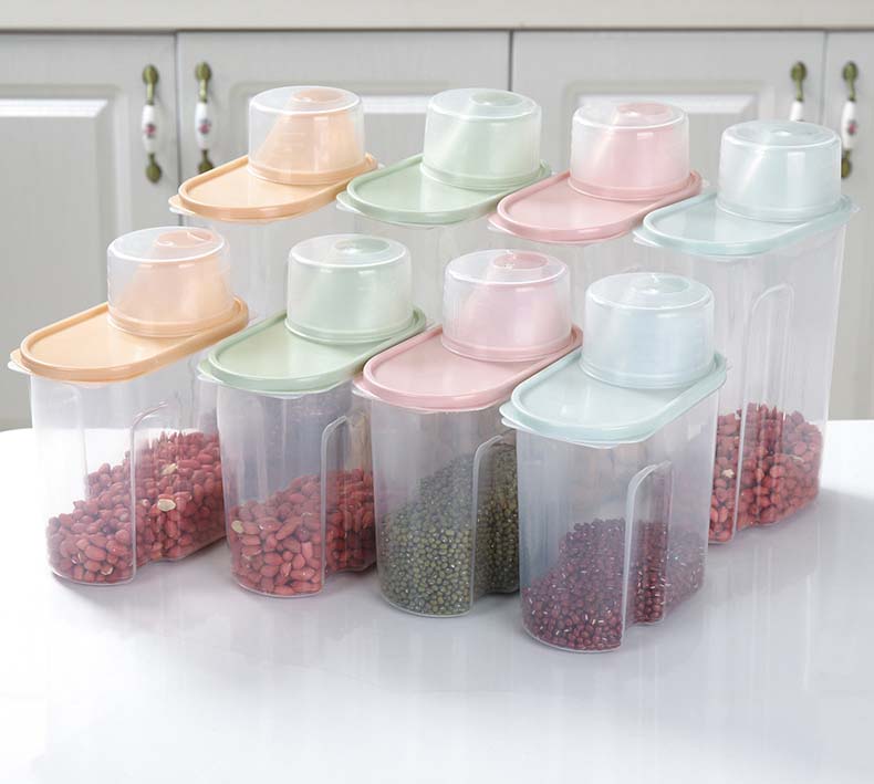 Large Plastic Cereal Storage Containers For Kitchen Organization Food Storage Grains Dry Food Snacks Rice