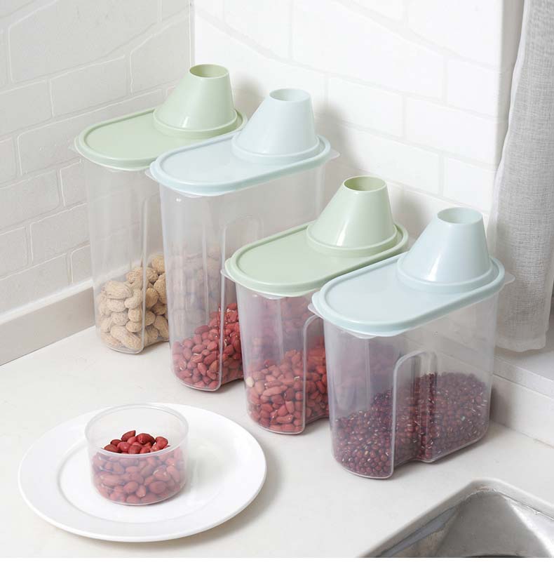 Large Plastic Cereal Storage Containers For Kitchen Organization Food Storage Grains Dry Food Snacks Rice