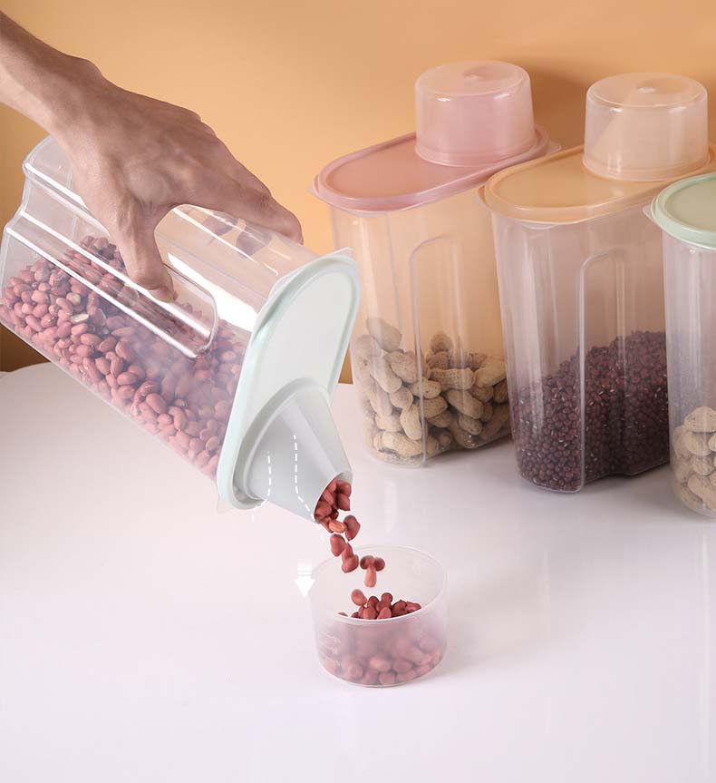 Large Plastic Cereal Storage Containers For Kitchen Organization Food Storage Grains Dry Food Snacks Rice