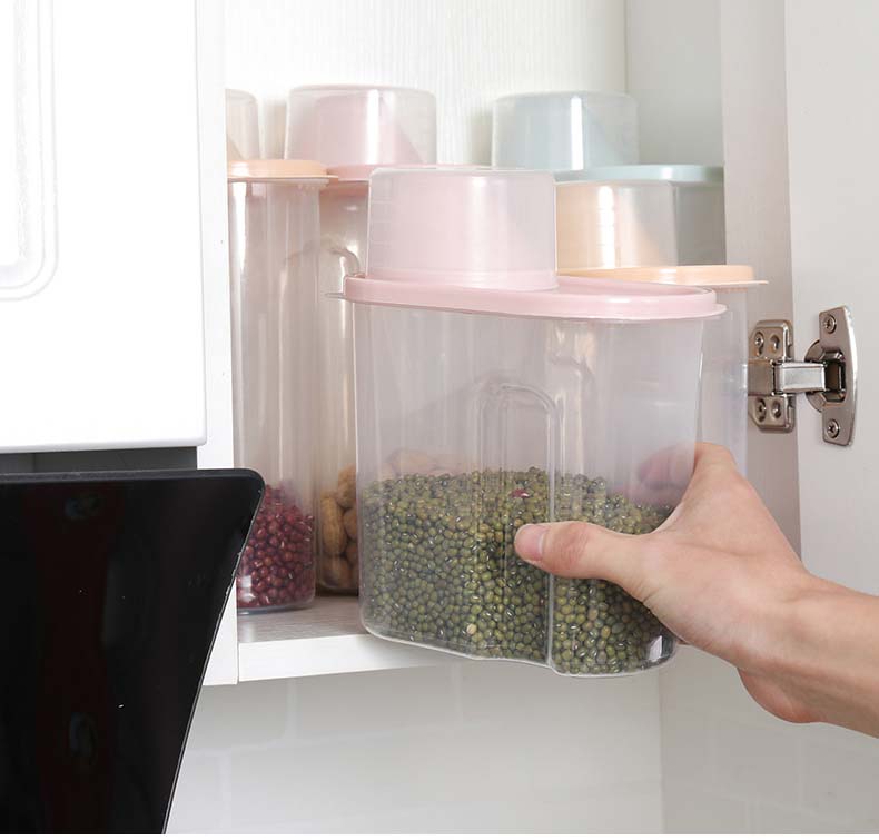 Large Plastic Cereal Storage Containers For Kitchen Organization Food Storage Grains Dry Food Snacks Rice