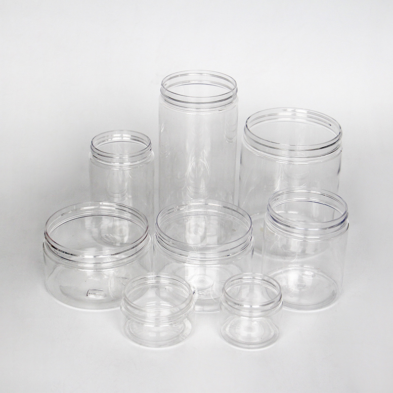 Large Plastic Empty Storage Containers 16oz 24oz 32oz HDPE Protein Powder Jars with white ribbed lid