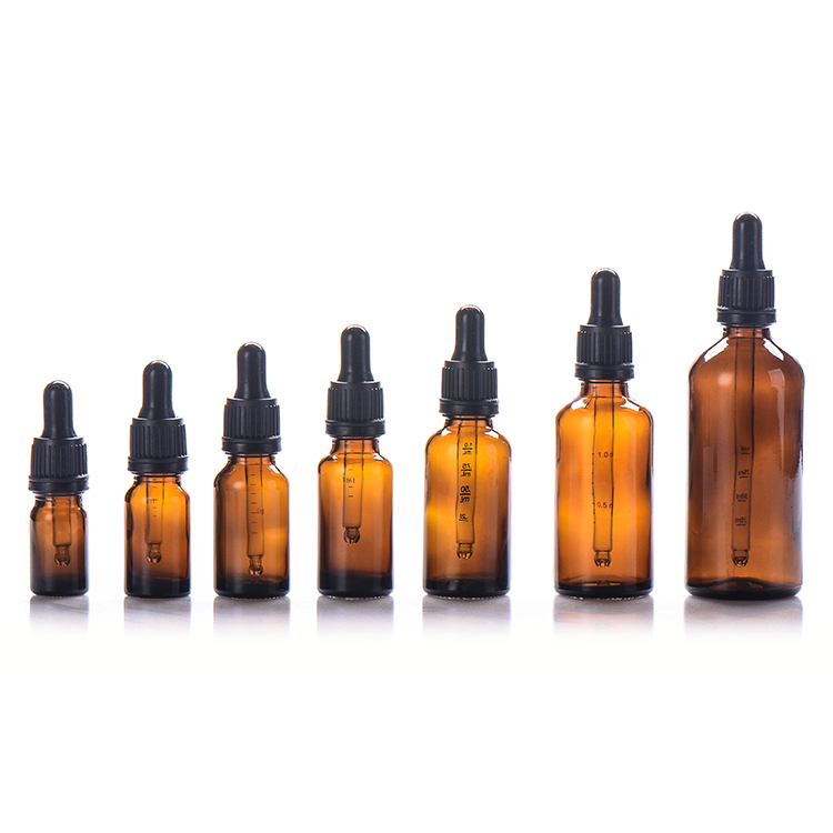 Large Quantity In Stock Low MOQ 100ml Empty Amber Round Glass Dropper Bottle For Oil With Liquid Medicine