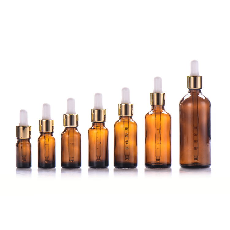 Large Quantity In Stock Low MOQ 100ml Empty Amber Round Glass Dropper Bottle For Oil With Liquid Medicine