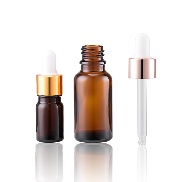 Large Quantity In Stock Low MOQ 20ml Empty Amber Round Glass Dropper Bottle For Oil With Liquid Medicine