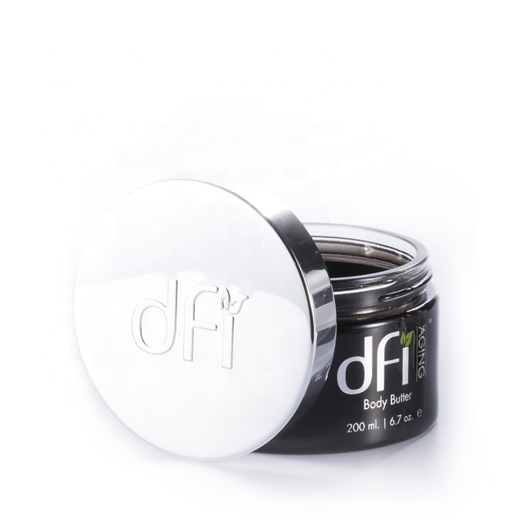 Large Seal face cream 15g 20g 30g 50g 100g frosted white round 200ml cosmetic packaging glass jar with UV silver cap