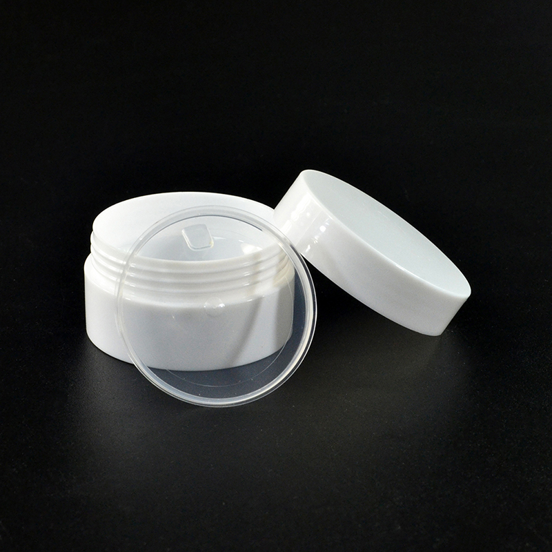 Large Stock 3g 5g 10g 20g 30g 50g Skin Care Cosmetic white plastic jar with screw lid