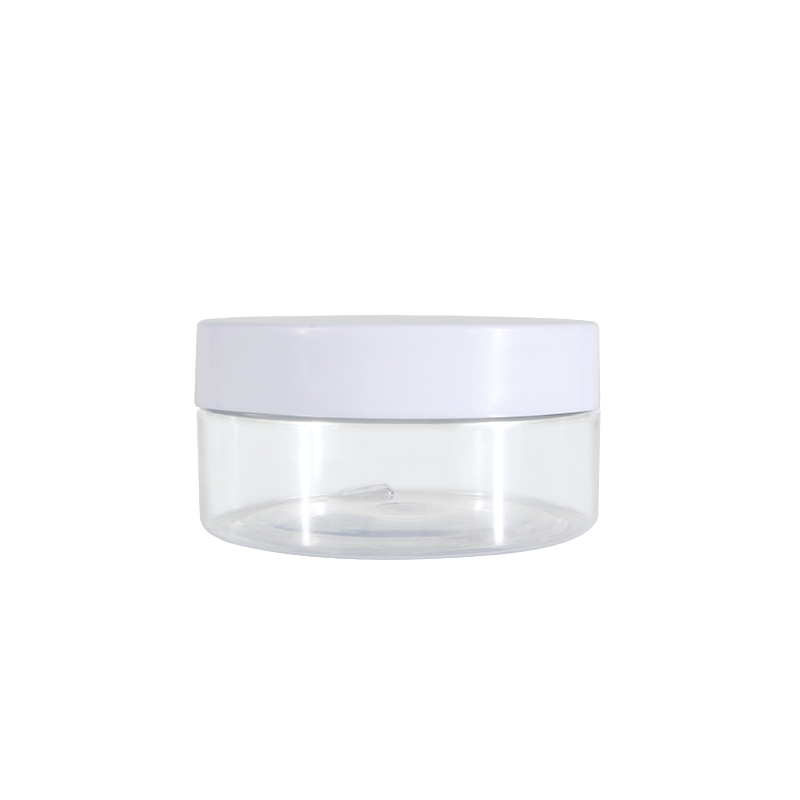 Large Stock 50g 60g 80g 100g 120g 140g 150g 180g 200g 250g 300g 350g 400g 500g Clear PET jar with white lid
