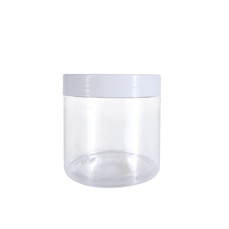 Large Stock 50g 60g 80g 100g 120g 140g 150g 180g 200g 250g 300g 350g 400g 500g Clear PET jar with white lid